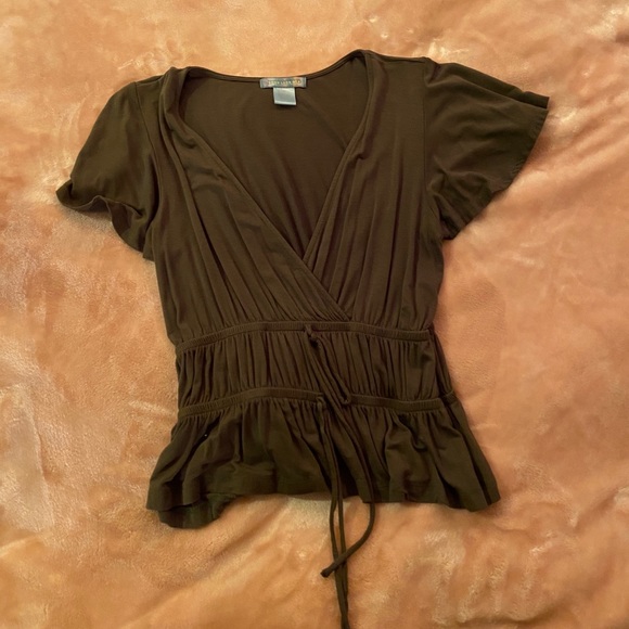 olive green tie shirt - Picture 1 of 1